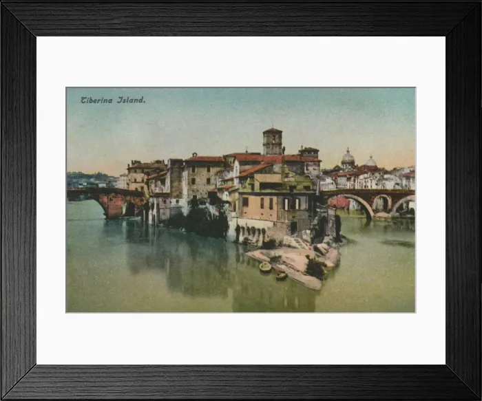 Framed Print : Tiberina Island, c1900 Framed Print : Tiberina Island, c1900