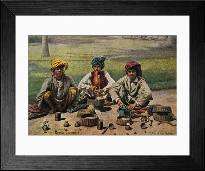 Framed Print : Snake Charmers, c1910 Framed Print : Snake Charmers, c1910