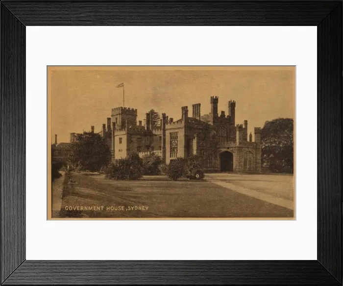 Framed Print : Government House, Sydney, c1900 Framed Print : Government House, Sydney, c1900