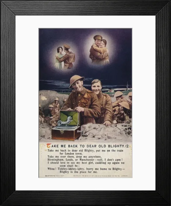 Framed Print : Take Me Back To Dear Old Blighty (2), c1916