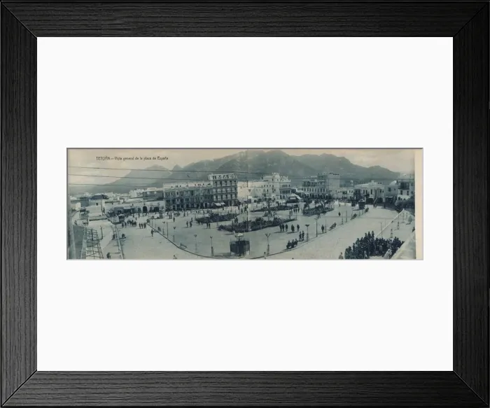 Framed Print : Tetuan - Vista general de la plaza de Espana, c1910 Framed Print : Tetuan - Vista general de la plaza de Espana, c1910