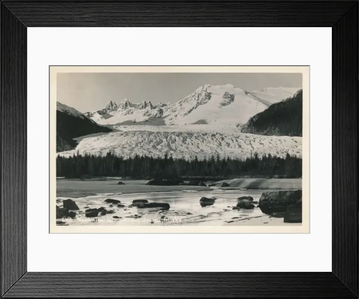 Framed Print : Mendenhall Glacier near Juneau, Alaska, c1940 Framed Print : Mendenhall Glacier near Juneau, Alaska, c1940