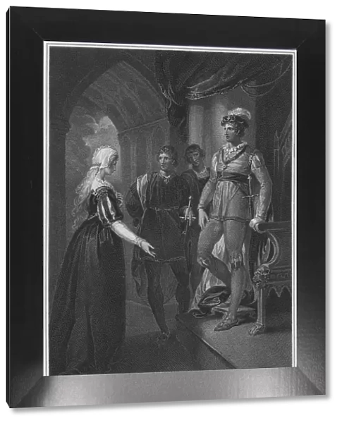 Third Part of King Henry VI. Act 3. Scene 2. King Edward, Gloucester, Clarence & Lady Elizabeth Gre Artist: Thomas Holloway