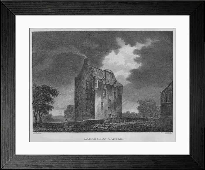 Framed Print : Laureston Castle, 1804. Artist: James Fittler Framed Print : Laureston Castle, 1804. Artist: James Fittler