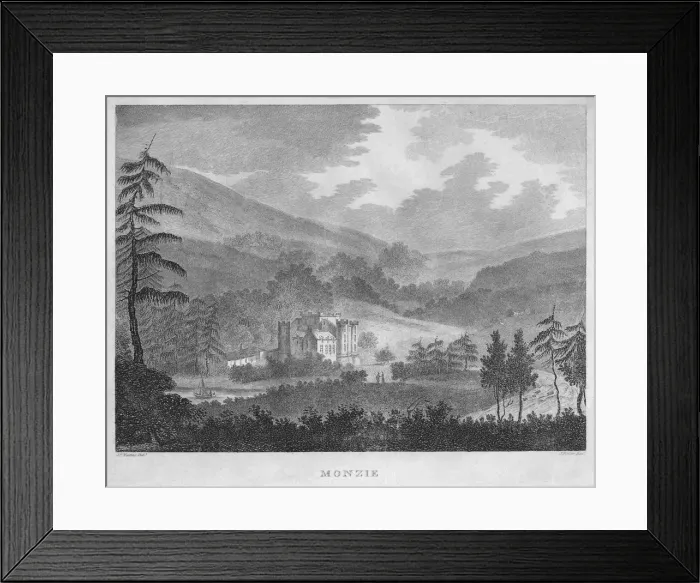 Framed Print : Monzie, 1804. Artist: James Fittler Framed Print : Monzie, 1804. Artist: James Fittler