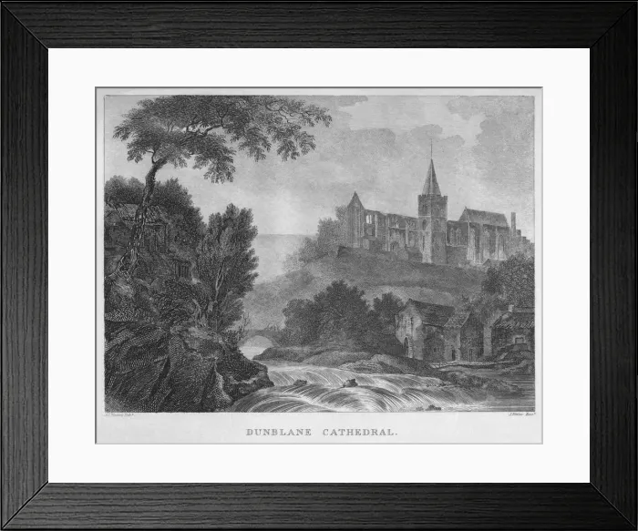 Framed Print : Dunblane Cathedral, 1804. Artist: James Fittler Framed Print : Dunblane Cathedral, 1804. Artist: James Fittler