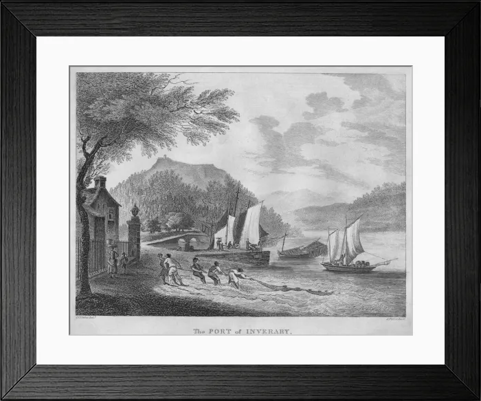 Framed Print : The Port of Inverary, 1804. Artist: James Fittler