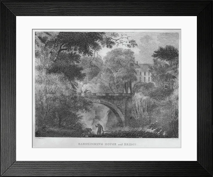 Framed Print : Barskimming House and Bridge, 1804. Artist: James Fittler Framed Print : Barskimming House and Bridge, 1804. Artist: James Fittler