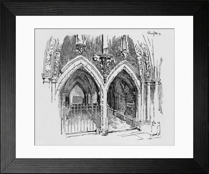 Framed Print : Entrance to Chapter House, c1897. Artist: William Patten Framed Print : Entrance to Chapter House, c1897. Artist: William Patten