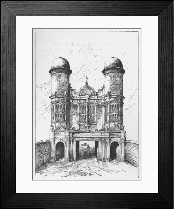 Framed Print : The King Street Gate, Westminster, Demolished 1723, c1897. Artist: William Patten Framed Print : The King Street Gate, Westminster, Demolished 1723, c1897. Artist: William Patten