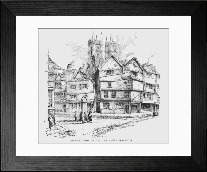 Framed Print : Broken Cross Within The Abbey Precincts, c1897. Artist: William Patten Framed Print : Broken Cross Within The Abbey Precincts, c1897. Artist: William Patten