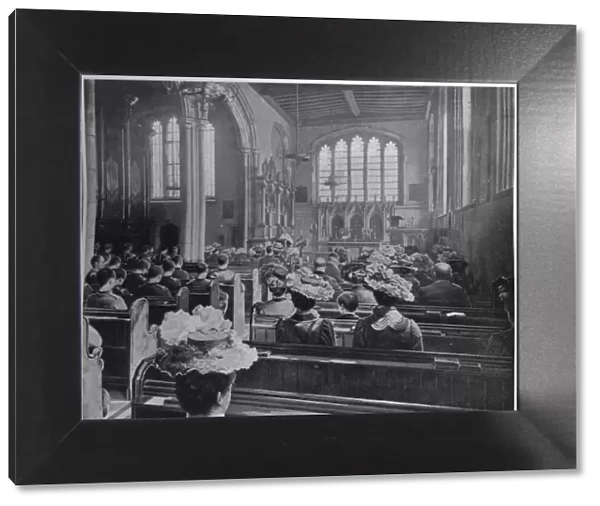 Sunday morning service in the Church of St Peter ad Vincula, London, c1903 (1903)
