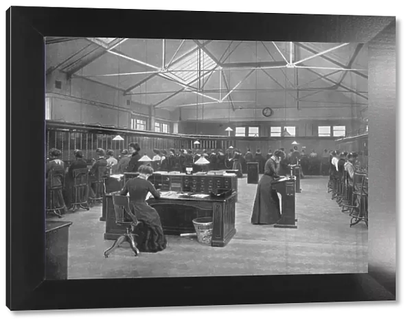 In the Post Office Central Telephone Exchange, City of London, c1903 (1903)