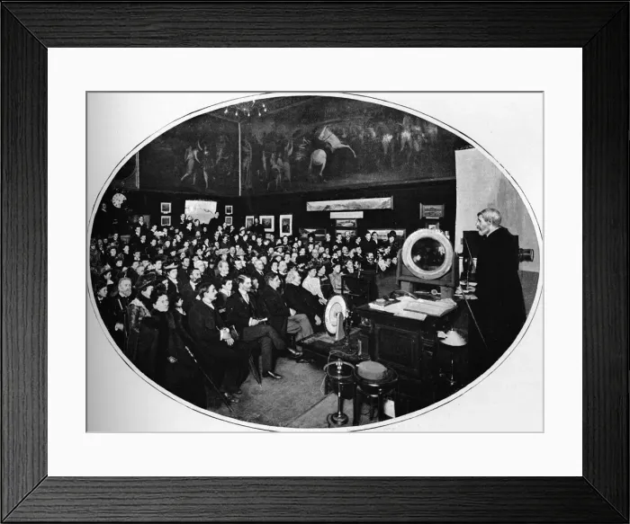 Framed Print : A lecture at the Royal Society of Arts, London, c1903 (1903) Framed Print : A lecture at the Royal Society of Arts, London, c1903 (1903)