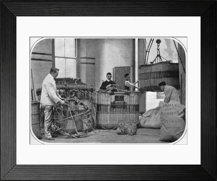 Framed Print : A corner of a hot air balloon factory, London, c1903 (1903) Framed Print : A corner of a hot air balloon factory, London, c1903 (1903)