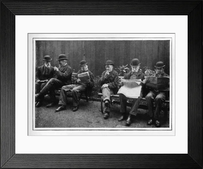 Framed Print : In the airing yard, St Marylebone Workhouse, Luxborough Street, London, c1901 (1903) Framed Print : In the airing yard, St Marylebone Workhouse, Luxborough Street, London, c1901 (1903)