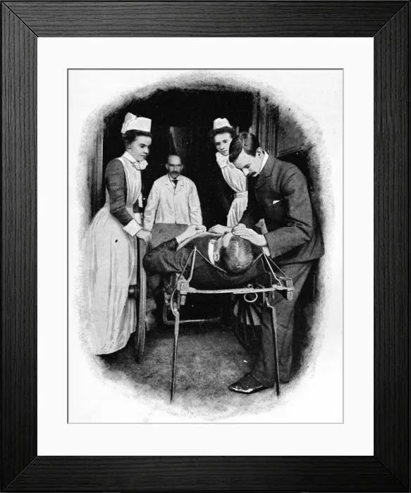 Framed Print : Receiving an accident case at Poplar Hospital, London, c1903 (1903) Framed Print : Receiving an accident case at Poplar Hospital, London, c1903 (1903)