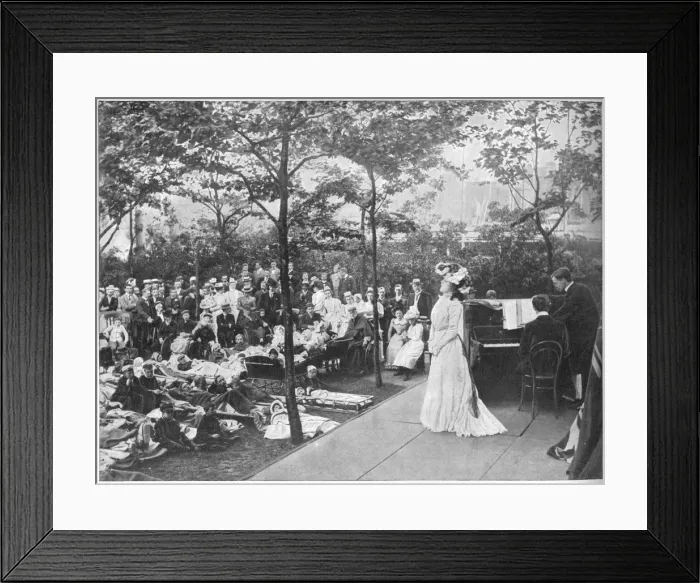 Framed Print : Singing to patients at a London hospital, c1901 (1903). Artist: EH Harnock Framed Print : Singing to patients at a London hospital, c1901 (1903). Artist: EH Harnock