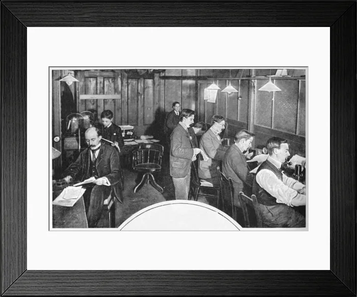 Framed Print : Tape and telegraph room of the Daily Express newspaper, London, c1900 (1903) Framed Print : Tape and telegraph room of the Daily Express newspaper, London, c1900 (1903)