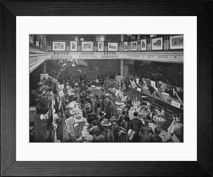 Framed Print : A sale day at Peter Robinsons department store, Oxford Street, London, c1903 (1903) Framed Print : A sale day at Peter Robinsons department store, Oxford Street, London, c1903 (1903)