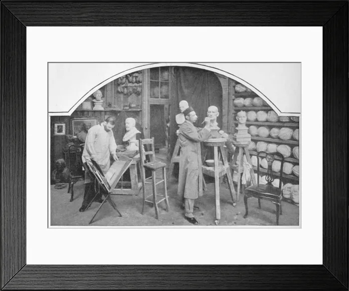 Framed Print : Preparing models at Madame Tussauds, London, c1903 (1903)