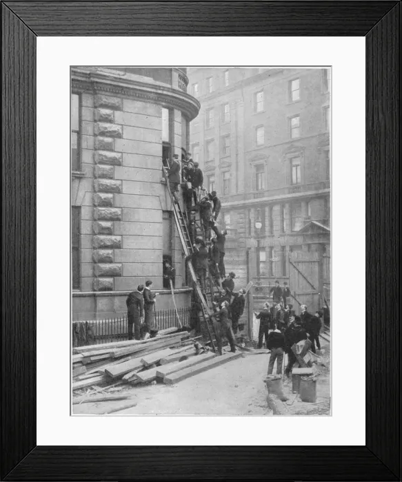 Framed Print : Servants fire brigade at the Hotel Cecil, London, c1903 (1903)