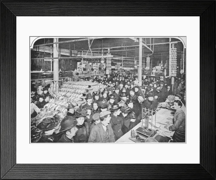 Framed Print : Inside a big provision stores, Hammersmith, London, 1901 (1903) Framed Print : Inside a big provision stores, Hammersmith, London, 1901 (1903)