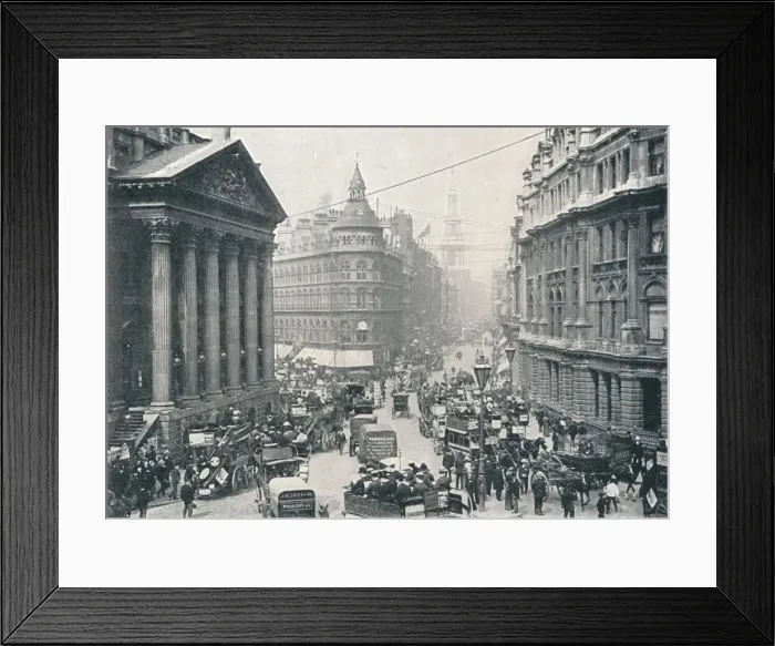 Framed Print : Outside the Mansion House, City of London, 9 AM, c1901 (1901) Framed Print : Outside the Mansion House, City of London, 9 AM, c1901 (1901)