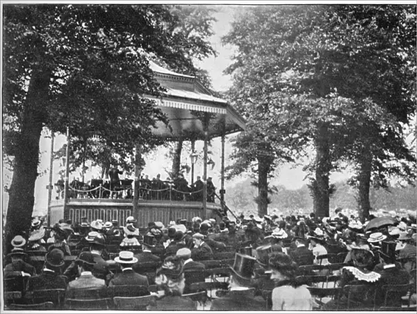 A band in Hyde Park, London, c1901 (1901)