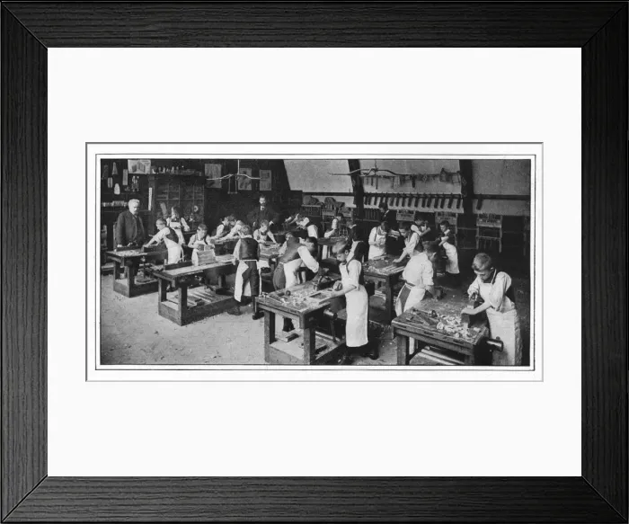 Framed Print : A manual training centre: woodwork, London, c1900 (1901) Framed Print : A manual training centre: woodwork, London, c1900 (1901)