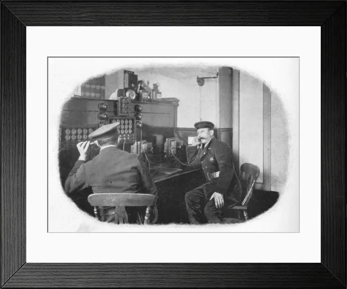 Framed Print : At the telephone, London Fire Brigade, c1900 (1901) Framed Print : At the telephone, London Fire Brigade, c1900 (1901)