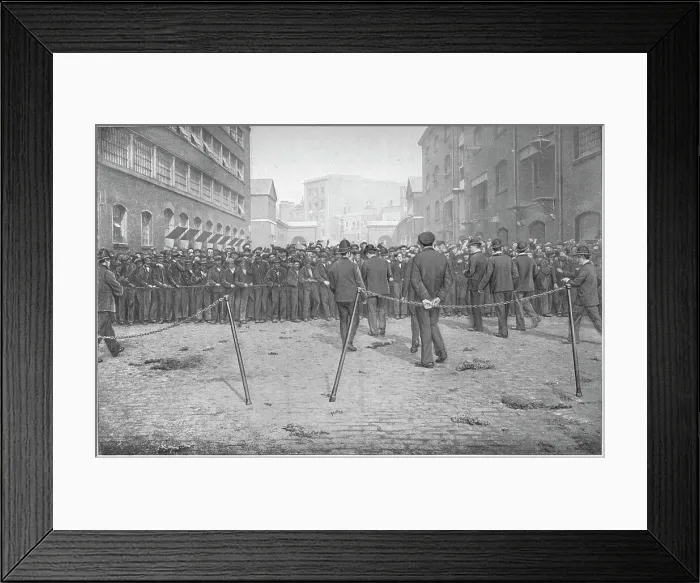 Framed Print : Eager for work, London, c1900 (1901) Framed Print : Eager for work, London, c1900 (1901)