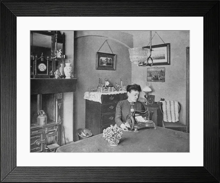 Framed Print : New room in a model dwelling, London, c1900 (1901) Framed Print : New room in a model dwelling, London, c1900 (1901)