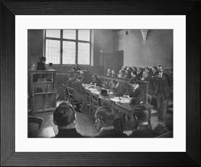 Framed Print : A coroners inquest, London, c1901 (1901) Framed Print : A coroners inquest, London, c1901 (1901)