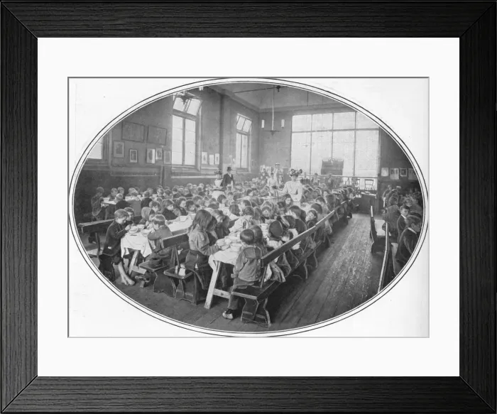 Framed Print : A Ragged School Union dinner, Camberwell, London, c1901 (1901) Framed Print : A Ragged School Union dinner, Camberwell, London, c1901 (1901)