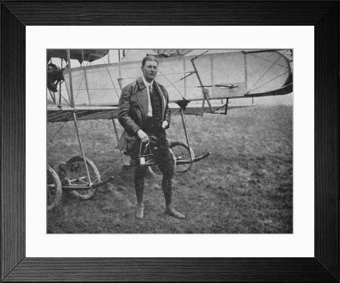 Framed Print : Mr Gordon Bell, who flew more different types than any other pilot of his time, 1913 (1934). Artist: Flight Photo Framed Print : Mr Gordon Bell, who flew more different types than any other pilot of his time, 1913 (1934). Artist: Flight Photo