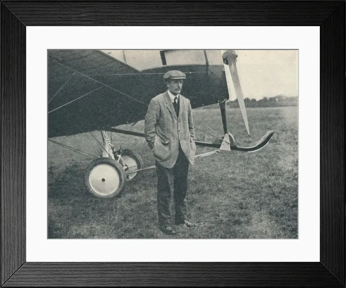 Framed Print : London-Brighton Race: Harold Barnwell, the pilot of the Martinsyde, 1913 (1934). Artist: Flight Photo Framed Print : London-Brighton Race: Harold Barnwell, the pilot of the Martinsyde, 1913 (1934). Artist: Flight Photo