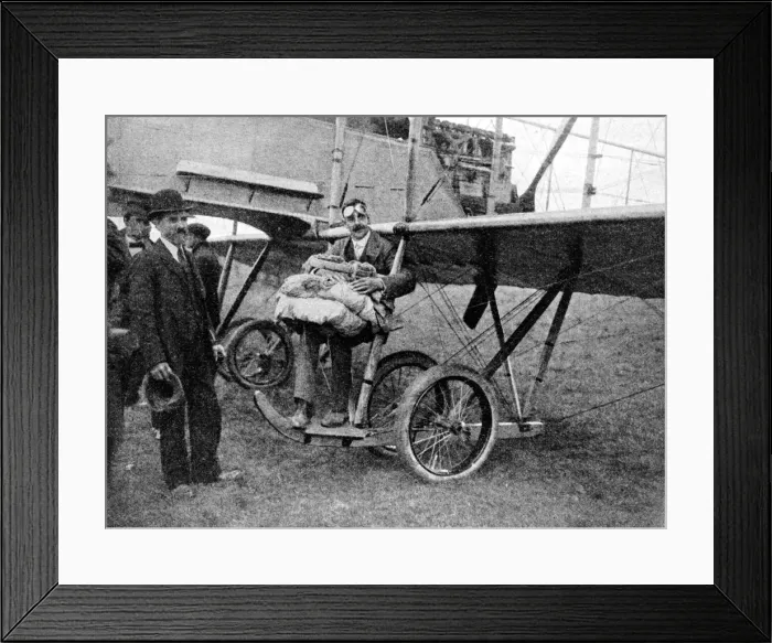 Framed Print : The first parachute drop from an aeroplane in England, 1914 (1934). Artist: Flight Photo Framed Print : The first parachute drop from an aeroplane in England, 1914 (1934). Artist: Flight Photo
