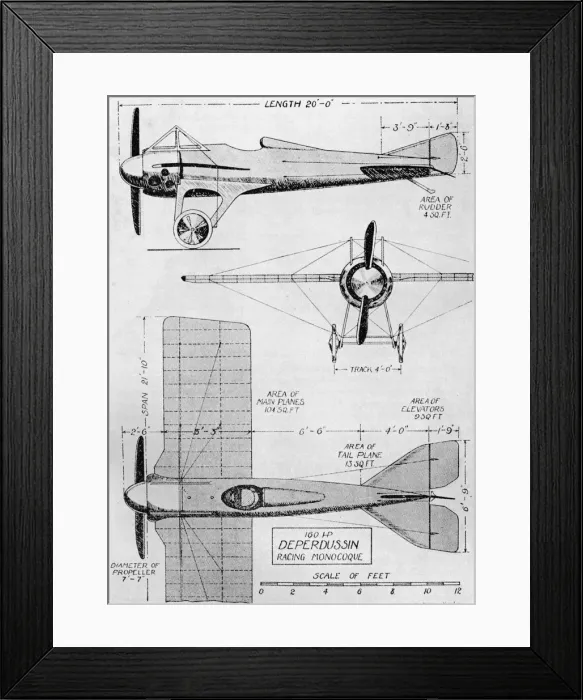 Framed Print : Probably The Fastest Aeroplane in Existence at the Outbreak of War: The Deperdussin Monoplane (160 Artist: Flight Photo Framed Print : Probably The Fastest Aeroplane in Existence at the Outbreak of War: The Deperdussin Monoplane (160 Artist: Flight Photo