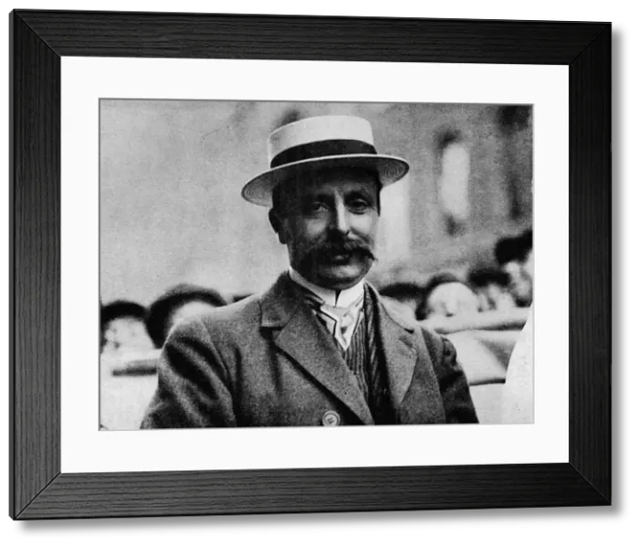 Framed Print : The conqueror of the Channel: Louis Bleriot, 1909 (1933). Artist: Flight Photo Framed Print : The conqueror of the Channel: Louis Bleriot, 1909 (1933). Artist: Flight Photo
