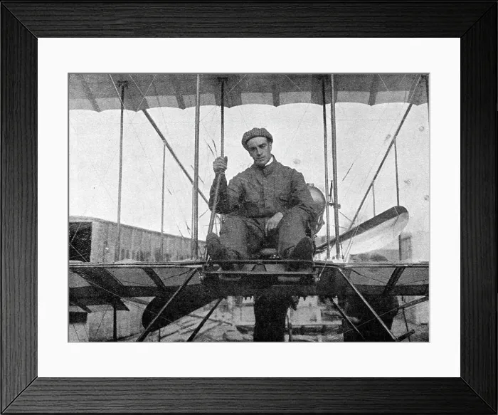 Framed Print : Claude Grahame-White, English aviation pioneer, 1910 (1933). Artist: Flight Photo Framed Print : Claude Grahame-White, English aviation pioneer, 1910 (1933). Artist: Flight Photo