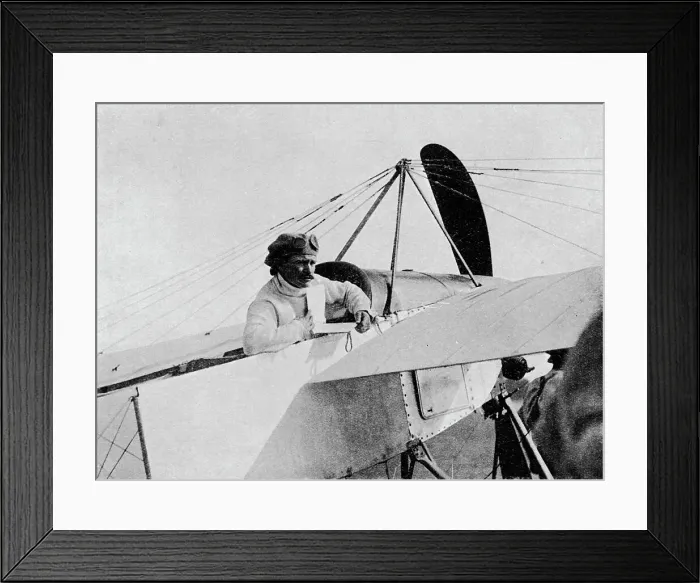 Framed Print : Circuit of Britain air race: Jules Vedrines at Shoreham Control, Sussex, 1911 (1933). Artist: Flight Photo Framed Print : Circuit of Britain air race: Jules Vedrines at Shoreham Control, Sussex, 1911 (1933). Artist: Flight Photo