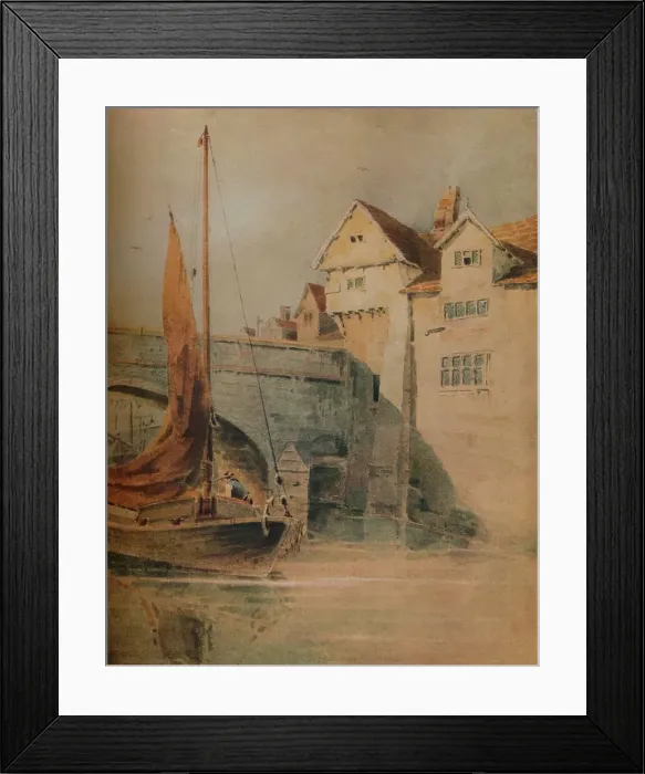 Framed Print : Fye Bridge, Norwich, c1835, (1938). Artist: John Thirtle Framed Print : Fye Bridge, Norwich, c1835, (1938). Artist: John Thirtle