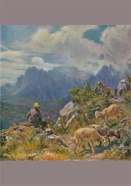 Pastures in the Apuan Alps, c1922. Artist: Alfredo Vaccari