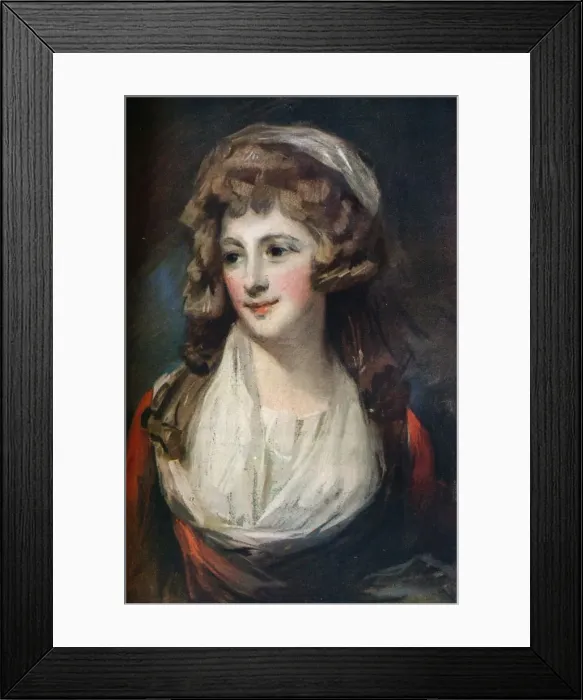 Framed Print : Pastel Portrait of Mrs. Catherine Holden, 1775. Artist: Peter Romney Framed Print : Pastel Portrait of Mrs. Catherine Holden, 1775. Artist: Peter Romney