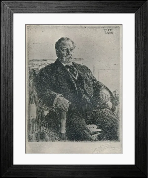 Framed Print : President Taft, 1911. Artist: Anders Leonard Zorn Framed Print : President Taft, 1911. Artist: Anders Leonard Zorn