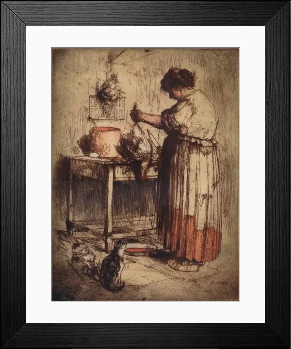 Framed Print : La Femme Au Poulet, c1921. Artist: Armand Coussens Framed Print : La Femme Au Poulet, c1921. Artist: Armand Coussens