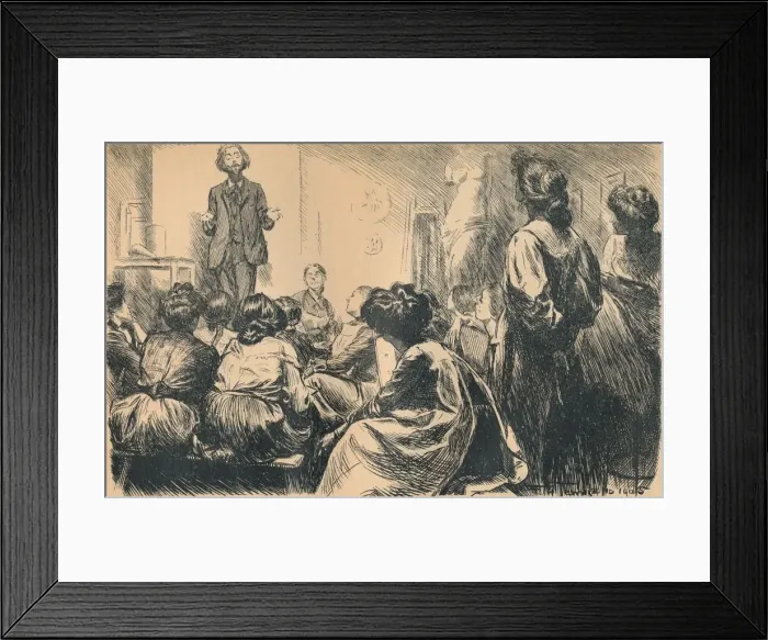 Framed Print : Our Evening Art Classes Have Commenced, 1905. Artist: Frederick Henry Townsend Framed Print : Our Evening Art Classes Have Commenced, 1905. Artist: Frederick Henry Townsend