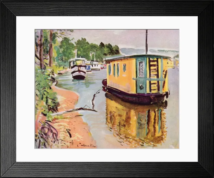 Framed Print : Houseboats, Loch Lomond, c1924. Artist: George Leslie Hunter Framed Print : Houseboats, Loch Lomond, c1924. Artist: George Leslie Hunter