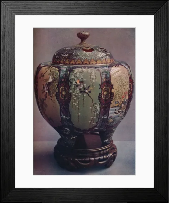 Framed Print : Cloisonne Enamel Incense Burner. By Ando Jubei of Nagoya, c1900. Artist: Ando Jubei Framed Print : Cloisonne Enamel Incense Burner. By Ando Jubei of Nagoya, c1900. Artist: Ando Jubei